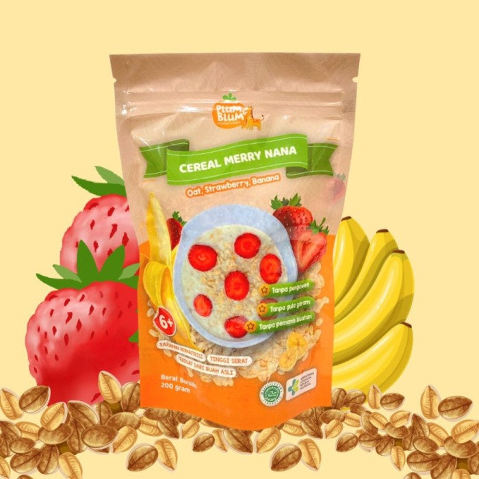 Plum & Blum Cereal Buah / Susu Mpasi Pisang Apel Kurma BB Booster Sereal