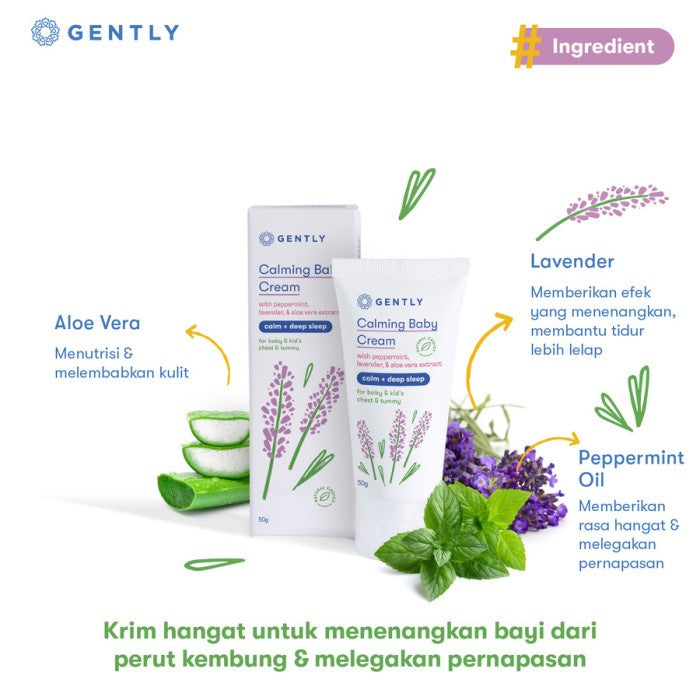 Gently Calming Baby Cream | Krim Penghangat dan Pereda Kolik Bayi 50gr