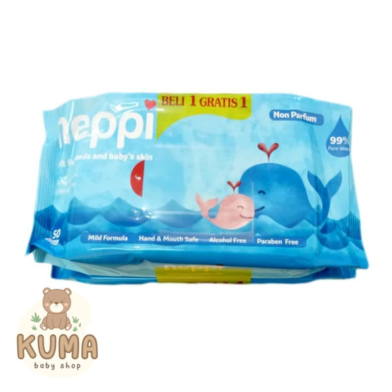Neppi Baby Wipes Non Parfume 50S Buy 1 Get 1