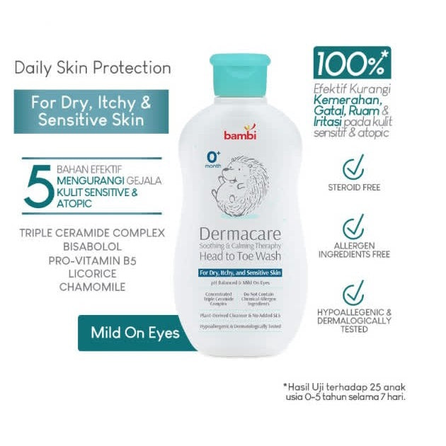 Bambi Baby Dermacare Soothing & Calming Therapy Head To Toe Wash 200ml