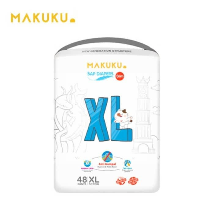 Makuku SAP Diapers Slim Pants Popok Celana Bayi Slim XL48