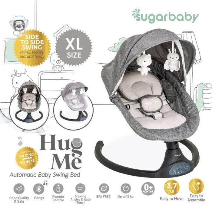 SUGAR BABY Hug Me Automatic Baby Swing Bed / Ayunan Bayi / K series with Table