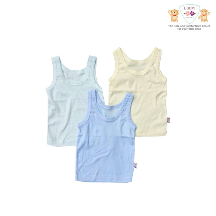 LIBBY Singlet Polos Warna Anak (1PCS) Pakaian Kaos Dalam Anak