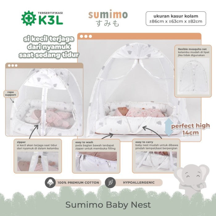 Sumimo Baby Nest / Kasur Kolam Kelambu