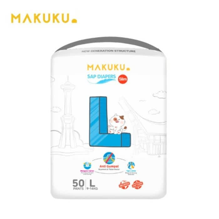 Makuku SAP Diapers Slim Pants Popok Celana Bayi Slim L50