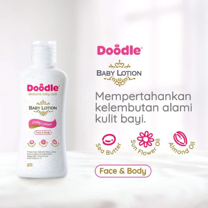 Doodle Baby Lotion | Face & Body Baby Lotion Wajah Badan Bayi