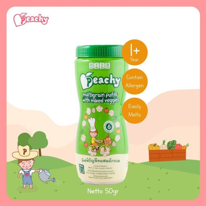 Peachy Puff Multigrain Cemilan Bayi 1 tahun +