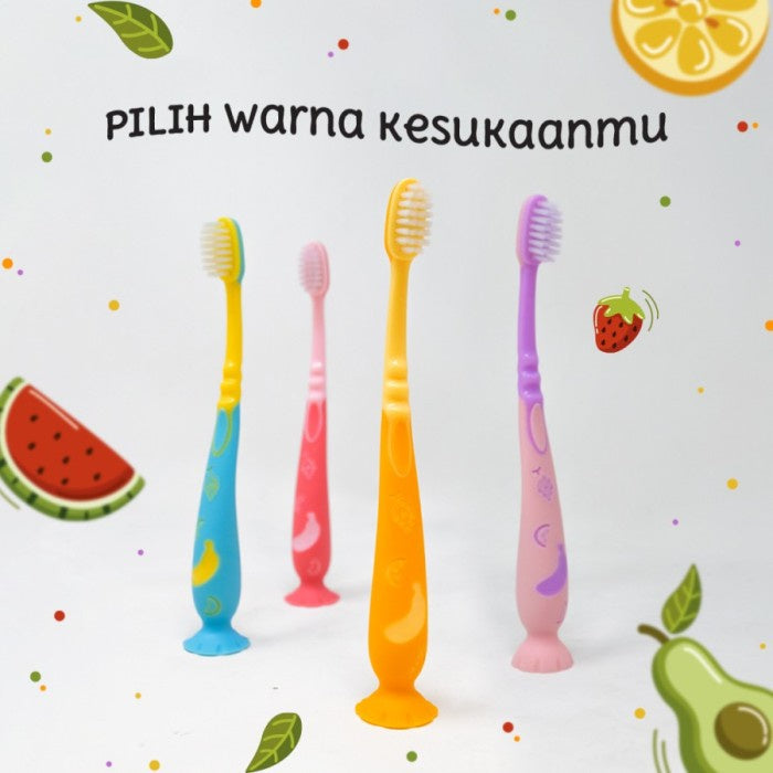 Bagus PiPi Fruity Kids Toothbrush Sikat Gigi Anak Lembut + Suction Cup
