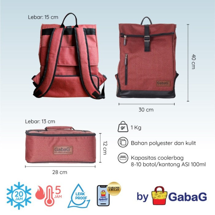 GabaG Tas Asi – Backpack Cooler Bag Anjasmara / Kelimutu (Laptop Fit)
