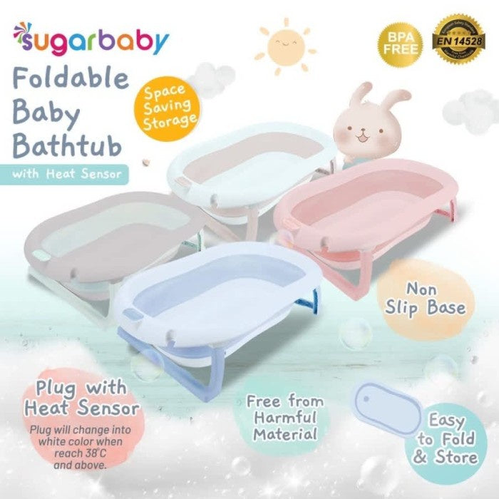 SUGAR BABY Foldable Baby Bathtub with Heat Sensor F79 / Bak mandi bayi