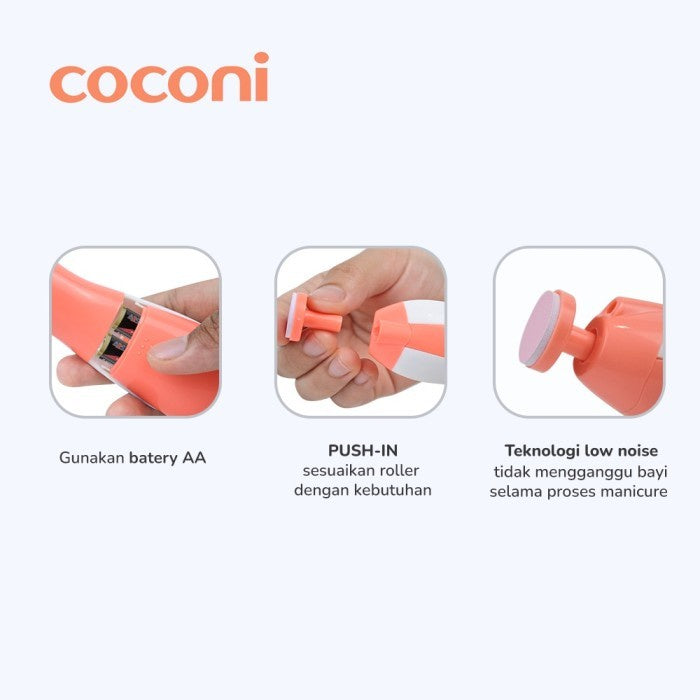 Coconi Baby Nail Trimmer | Gunting Kuku Elektrik Bayi Dewasa Set