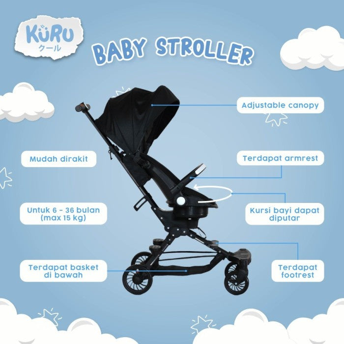 KURU Trike V1 Baby / Infant Stroller | Kereta Dorong Anak