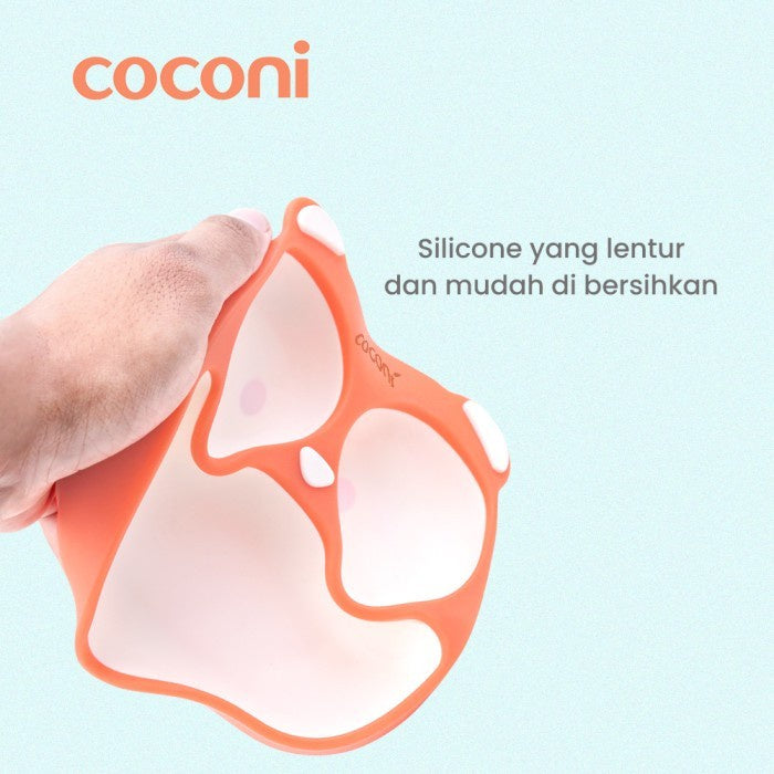 COCONI Panda Divided Silicone Suction Plate | Piring Makan Anak