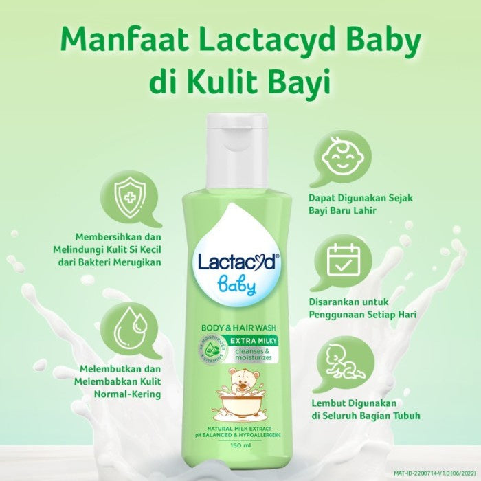 Lactacyd Baby Extra Milky - Sabun dan Shampo Mandi Anak Bayi