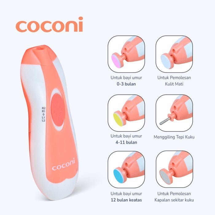 Coconi Baby Nail Trimmer | Gunting Kuku Elektrik Bayi Dewasa Set