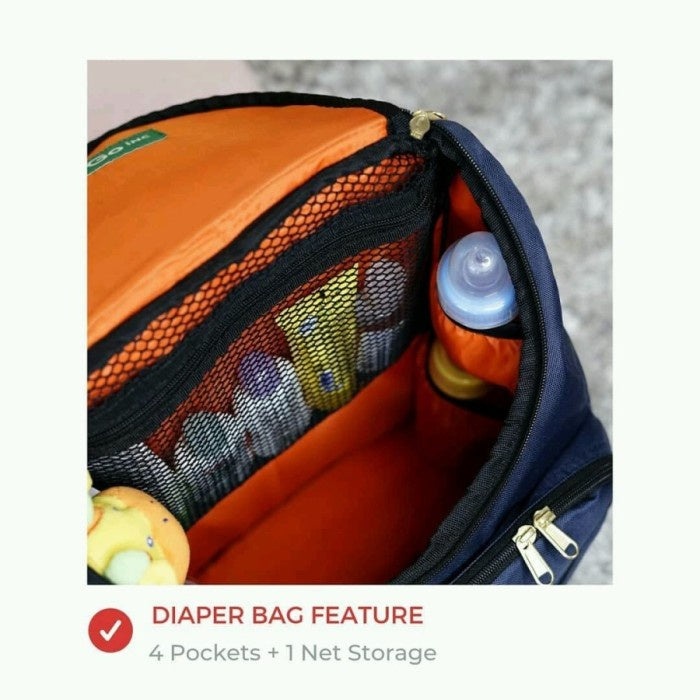 BabyGo Inc - Babygoinc Harley Diaper Bag Backpack Babygo Tasi Asi/Bayi