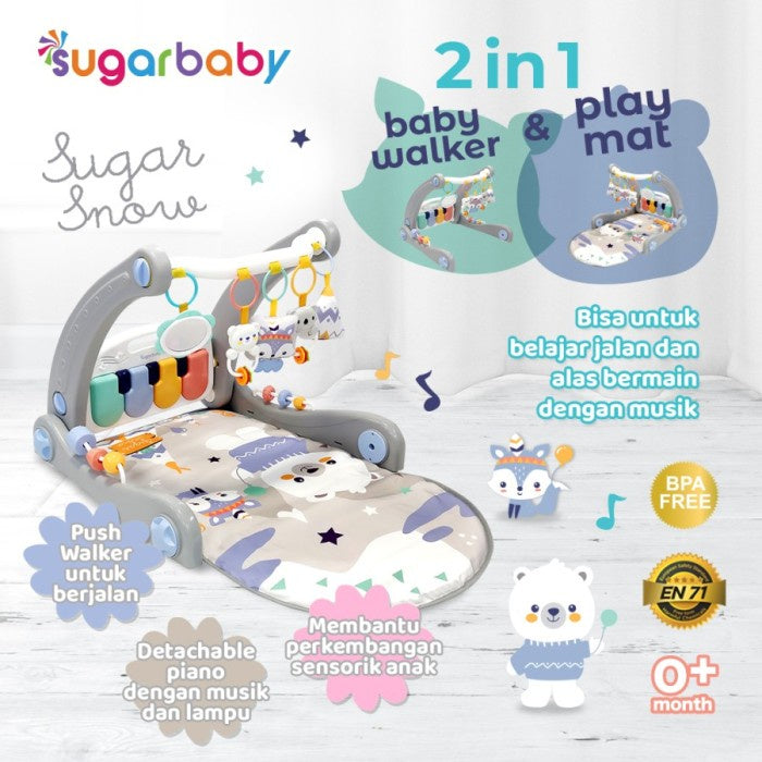 Sugarbaby 2in1 Baby Walker& Playmat/Push Walker/Alat Bantu Jalan Anak
