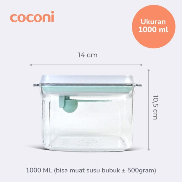 Coconi Pop Up Airtight Food Container / Toples Kedap udara untuk Susu