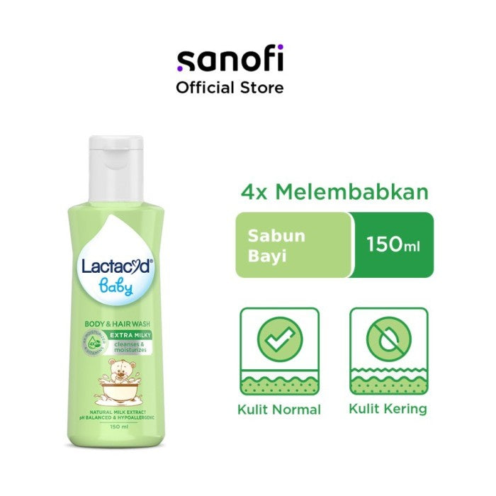 Lactacyd Baby Extra Milky - Sabun dan Shampo Mandi Anak Bayi