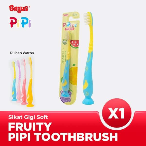 Bagus PiPi Fruity Kids Toothbrush Sikat Gigi Anak Lembut + Suction Cup