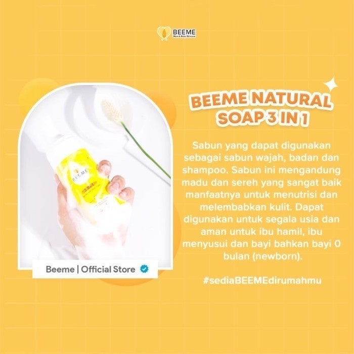 Beeme Natural Soap Sabun Facial Foam Anak