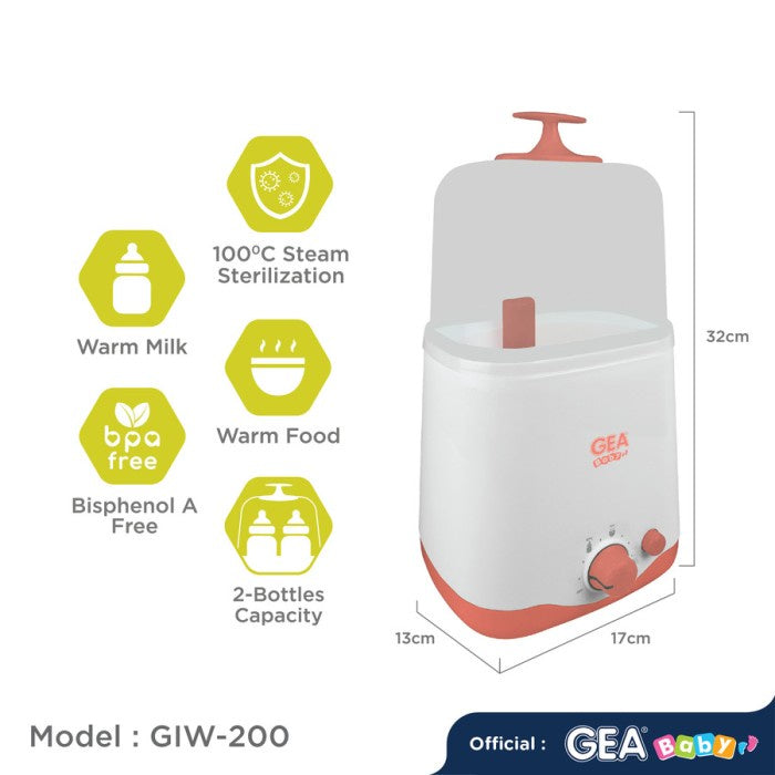 GEA Baby Instant Bottle Warmer & Sterilizer GIW-200 / penghangat botol