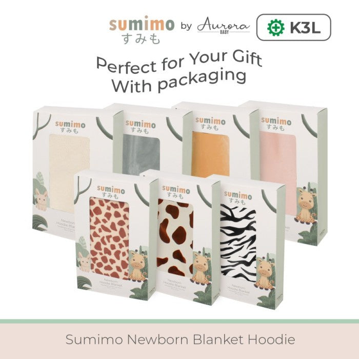 Sumimo Aurora Baby Blanket Hoodie Bayi Selimut Topi Karakter Lucu Super Soft