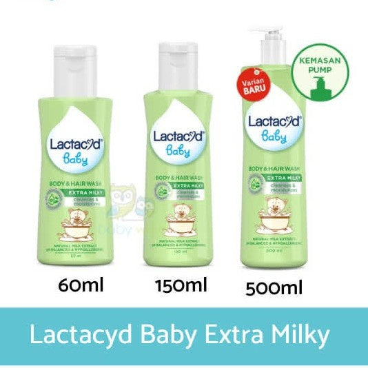 Lactacyd Baby Extra Milky - Sabun dan Shampo Mandi Anak Bayi