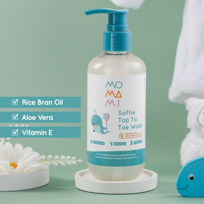 Momami Softie Top to Toe Wash 235ml 2in1 Shampoo Sabun Bayi
