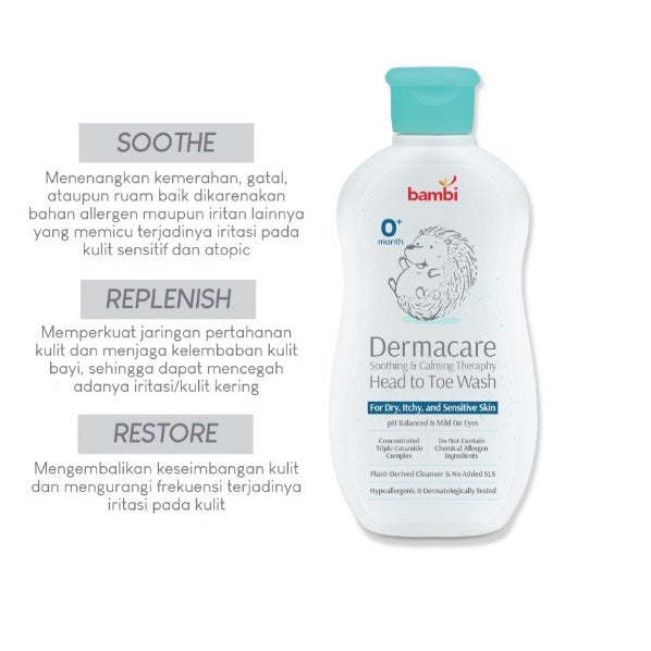 Bambi Baby Dermacare Soothing & Calming Therapy Head To Toe Wash 200ml