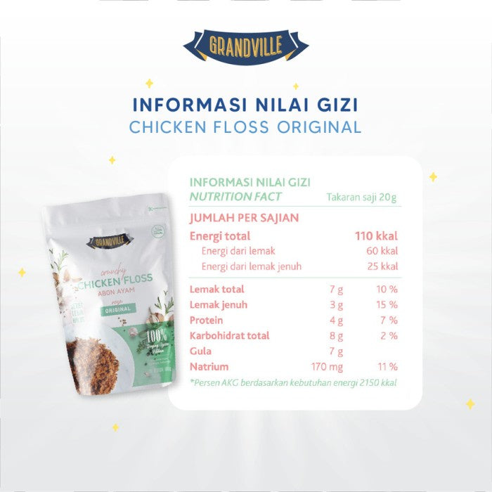 Grandville Abon Ayam Crunchy Single Pack Original
