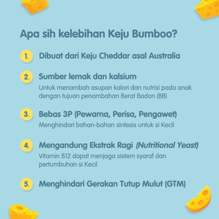 BUMBOO Keju Bubuk Asli - Keju MPASI Anak - Sumber Lemak & Protein