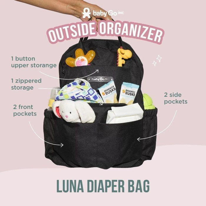 Babygo Inc - Babygo Inc Luna Diaper Bag Backpack Baby Go Inc Tas Bayi
