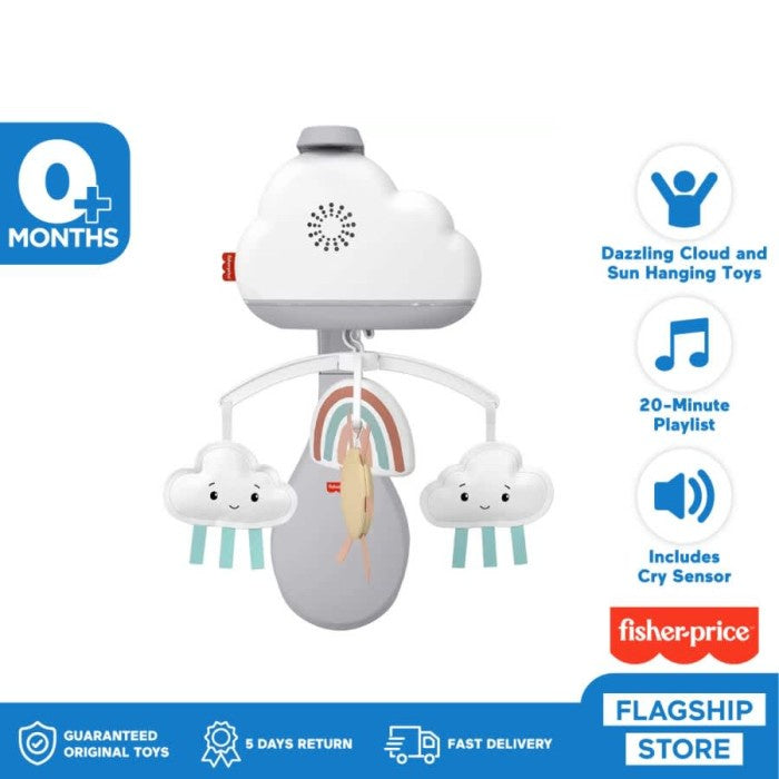 Fisher-Price Rainbow Showers Bassinet to Bedside Mobile