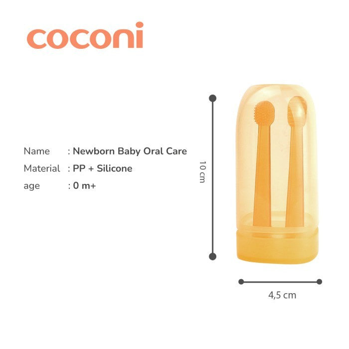 COCONI Baby Oral Care Pembersih Mulut Bayi Sikat Lidah isi 2 pcs