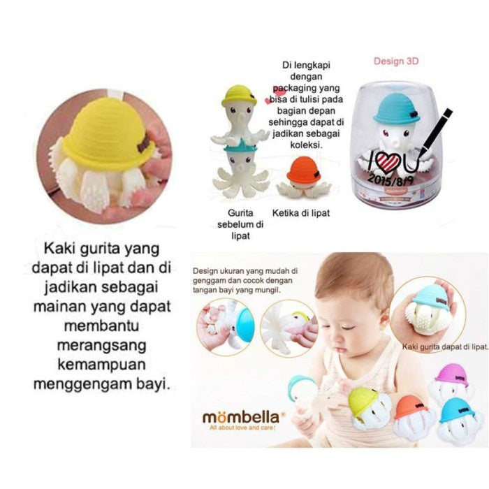 Teether bayi | Mombella Octopus Silicone Teether Toy Doo -Gigitan Bayi