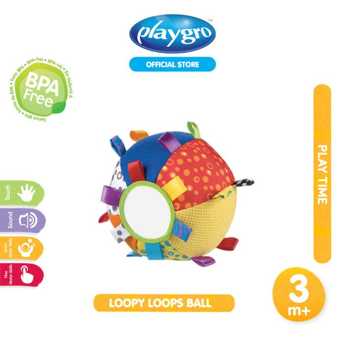 Playgro Loopy Loop Chime Ball Mainan Bola Bayi Suara