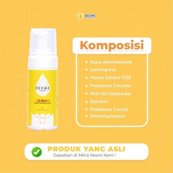 Beeme Natural Soap Sabun Facial Foam Anak