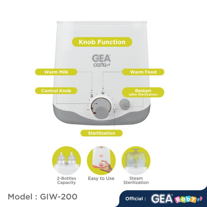 GEA Baby Instant Bottle Warmer & Sterilizer GIW-200 / penghangat botol