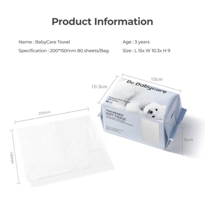 BC BABYCARE TISU KERING BAYI FACIAL TISSUE WIPES HAND MOUTH 80PCS