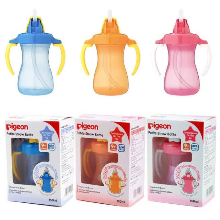 PIGEON Petite Straw Bottle | Botol Minum Bayi