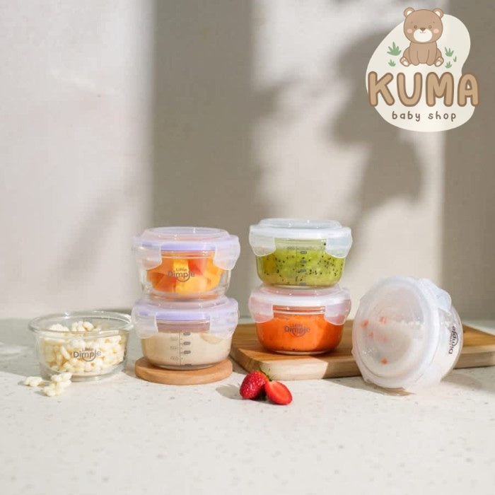 Little Dimple Baby Food Container Kontainer Mpasi 3pcs x 240ml