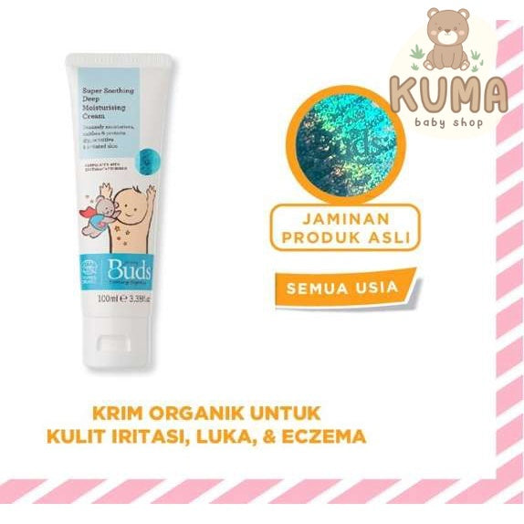 Buds Organics Super Soothing Deep Moisturising Cream - Iritasi Luka 100Ml