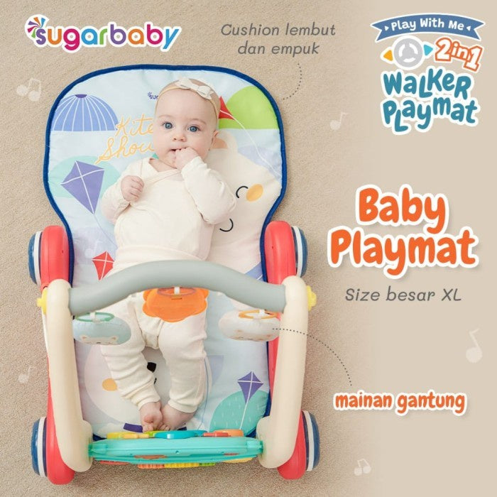 Sugar Baby Play With Me 2in1 Baby Walker & Playmat