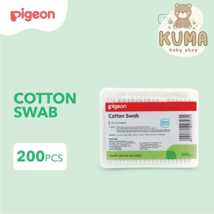 PIGEON Cotton Swab Isi 200 Pcs | Cotton Buds Regular Tip