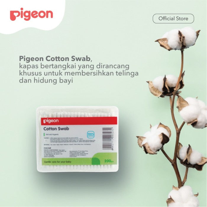 PIGEON Cotton Swab Isi 200 Pcs | Cotton Buds Regular Tip
