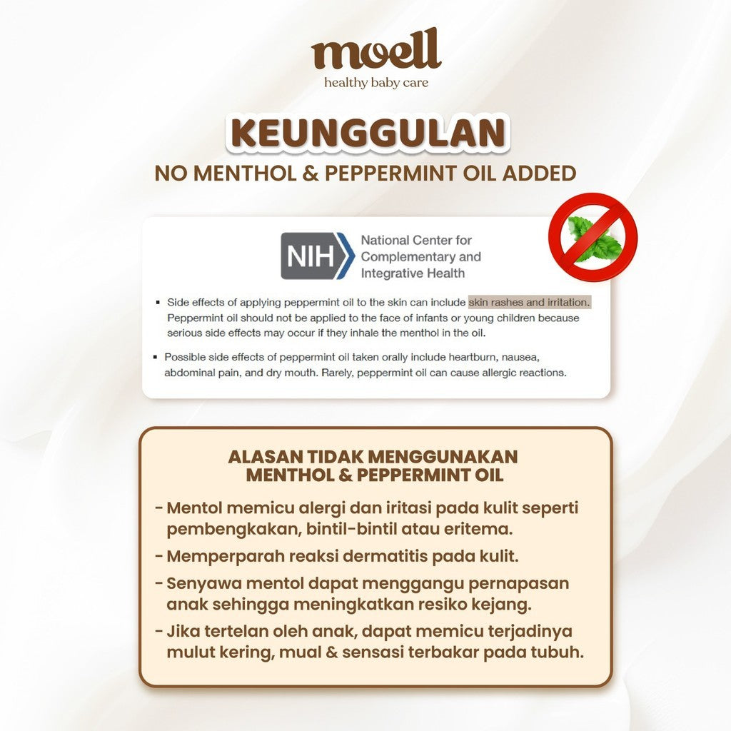 Moell Soothing & Calming Rub Cream 50gr - Meningkatkan Kualitas Tidur - Skincare Baby - Natural Organic