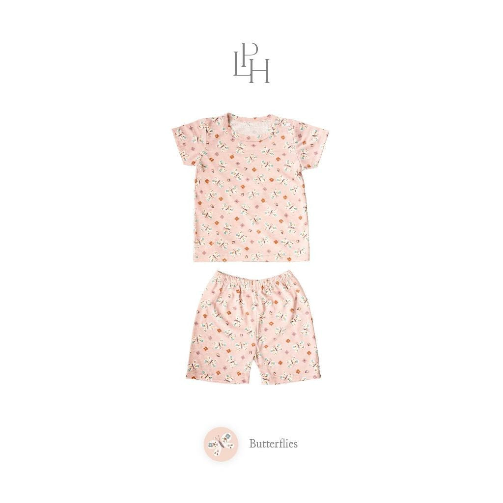 Little Palmerhaus - Little Wear Shoulder Button Short Set (Setelan Anak Lengan Pendek) 31.0