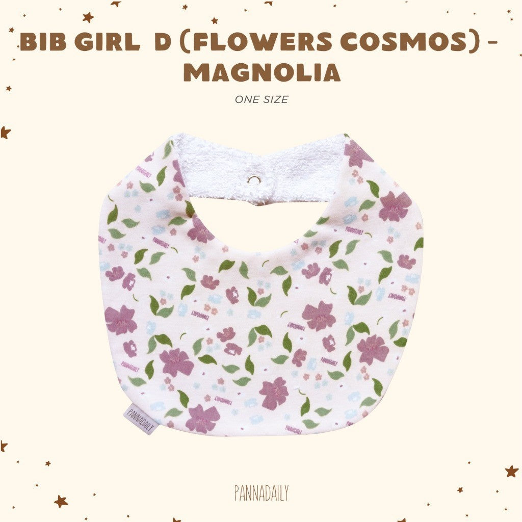 BOHOPANNA - PANNADAILY - BIB GIRL PRINT - FLOWERS COSMOS SERIES - Slabber Bayi