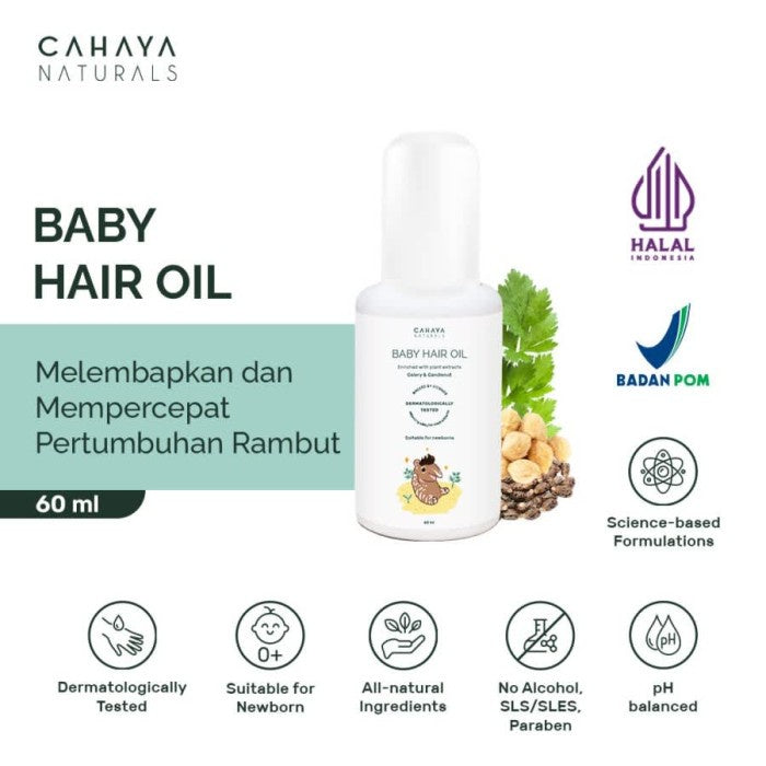 Cahaya Hair Oil Baby Hair Growth Oil (Celery and Candlenut) 60ml